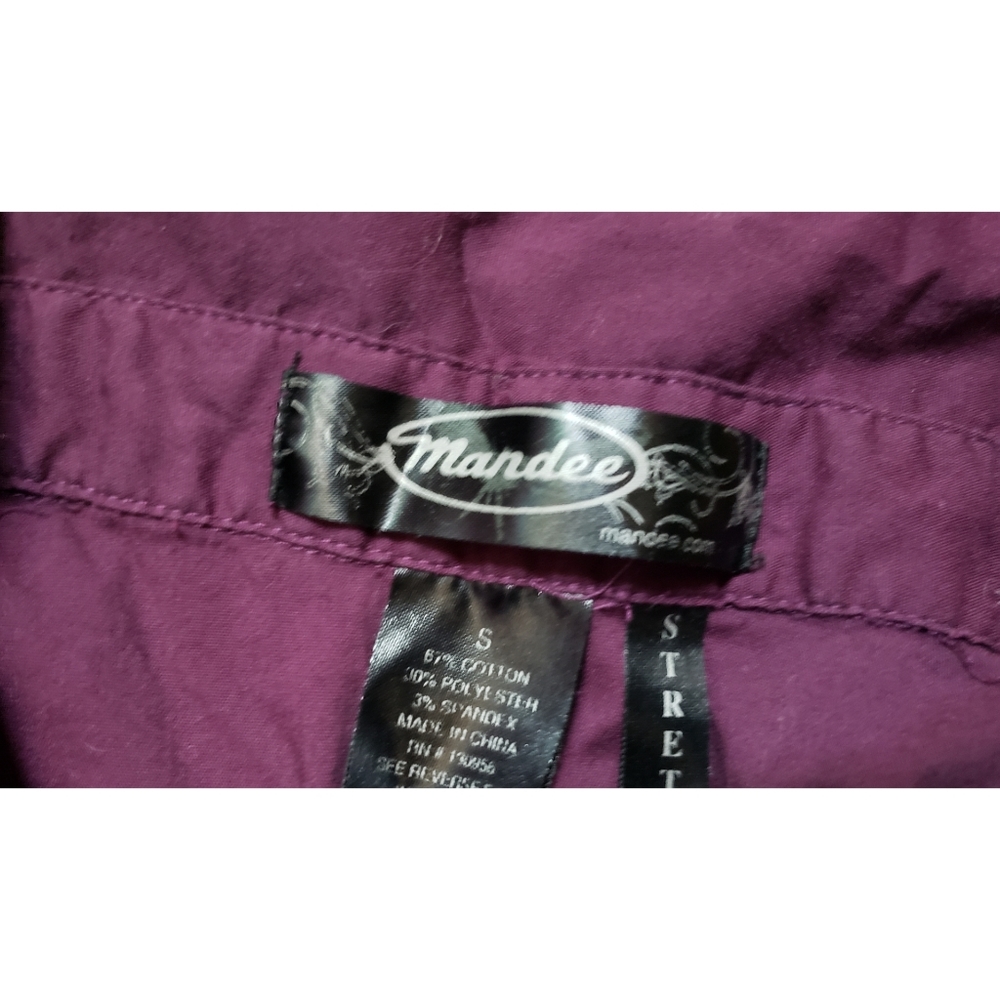 Mandee Roll Up Sleeve Ruffle Rouched Button Down - Picture 6 of 9